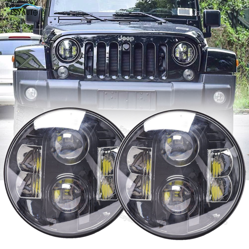 Светодиодная фара 1680R 7 дюймов с ДХО круглая LED Headlight для УАЗ, Нива,  Kamaz, JEEP, Hummer и др 12-24 Вольта | TopHid - Автосвет.